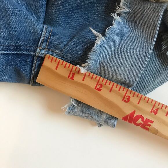 McGuire Mrs. Robinson Cut Off Distressed Jean Shorts Anthropologie Size 27 Boho - Picture 8 of 8